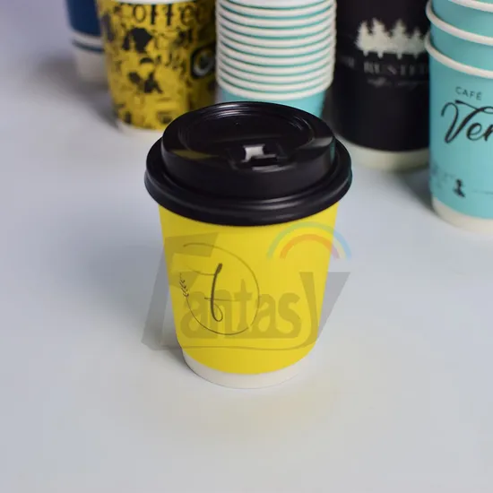 Disposable 16oz 480ml 500ml 22oz 650ml Bubble Tea Double Wall Paper Cup 