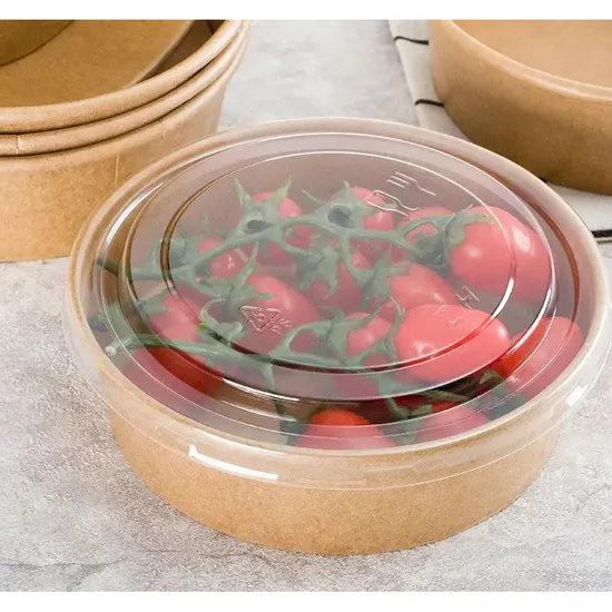 750ml Disposable Kraft Paper Bowl & Cup for Ice Cream Noodles for Paper Plates & Bowls Durable and Eco